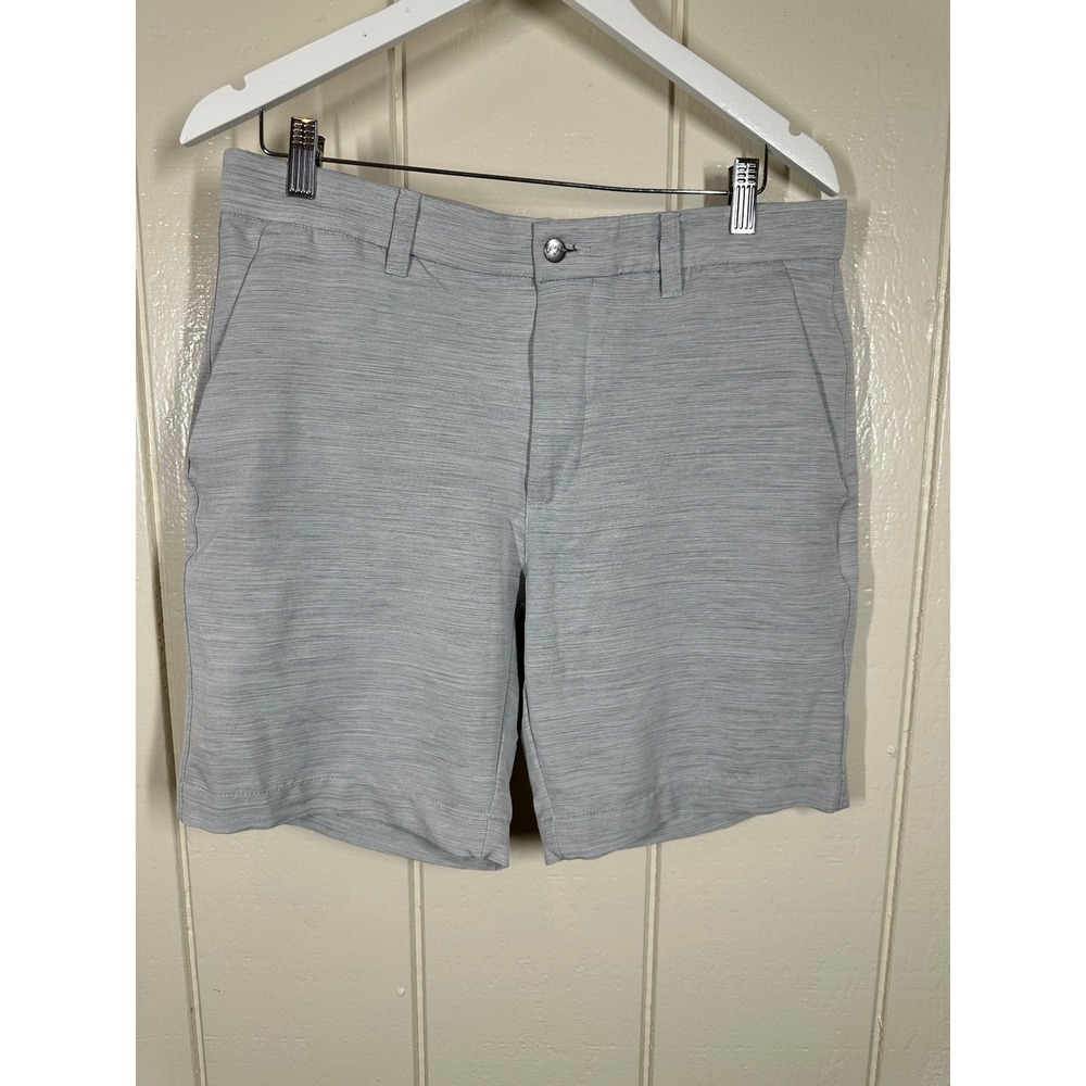 Callaway Golf Shorts Mens 32 Gray Heathered Performance Flat Front Stretch 7856